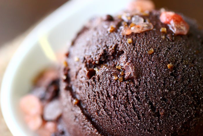 Dark Chocolate Sorbet with Himalayan Pink Salt