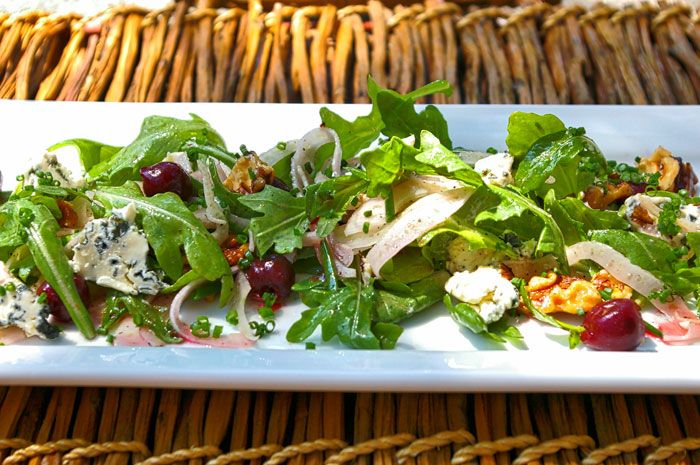 Shaved Fennel, Guinette Cherries, and Arugula Salad Recipe