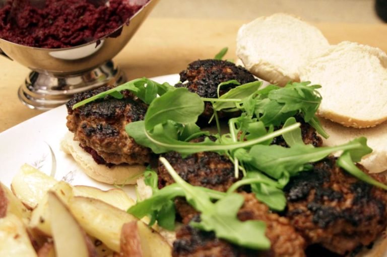 Smoked Paprika Burgers with Beet Relish Recipe