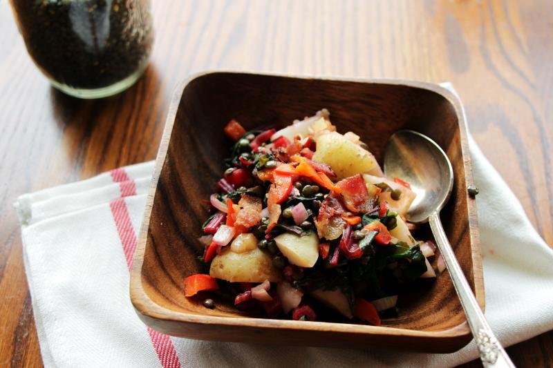 Lentil and Bacon Salad