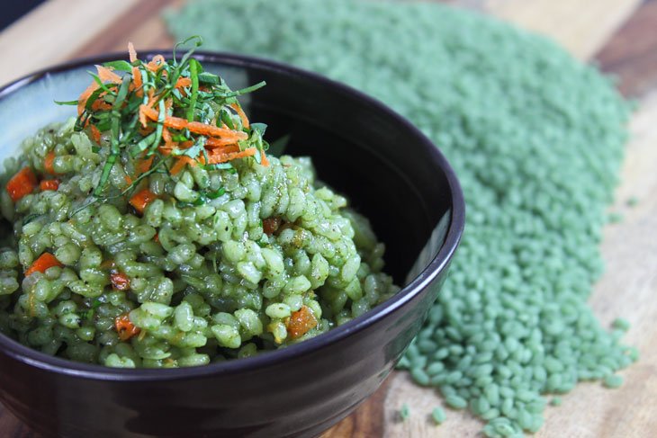 Carrot and Coriander Jade Rice Recipe