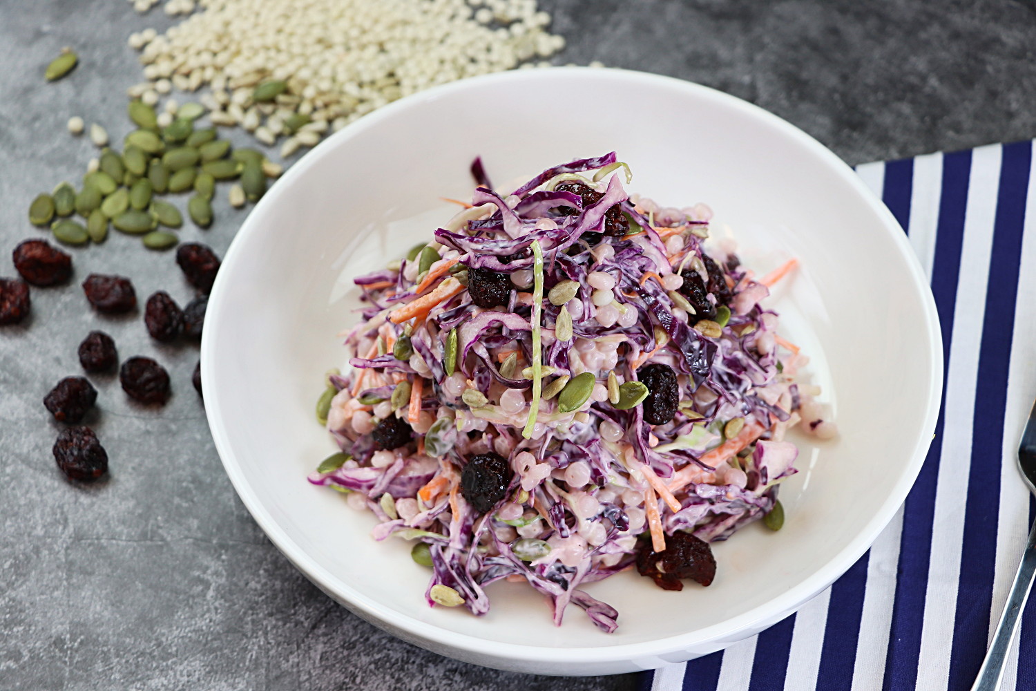 Israeli Couscous Coleslaw