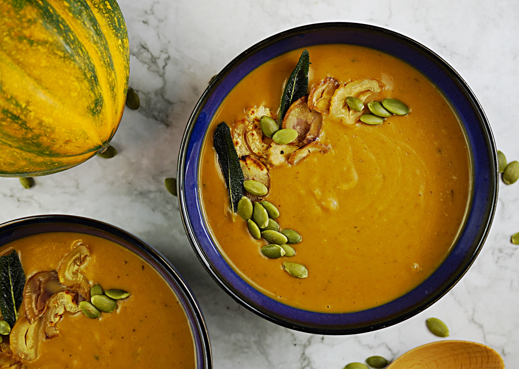 Chestnut Pumpkin Sage Soup