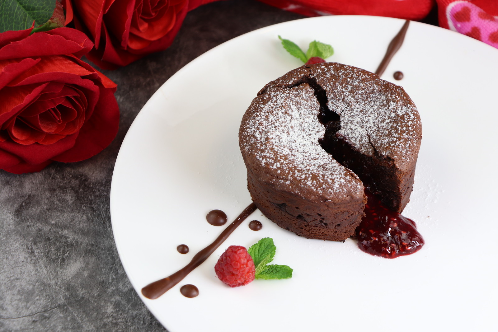 Raspberry Chocolate Lava Cake