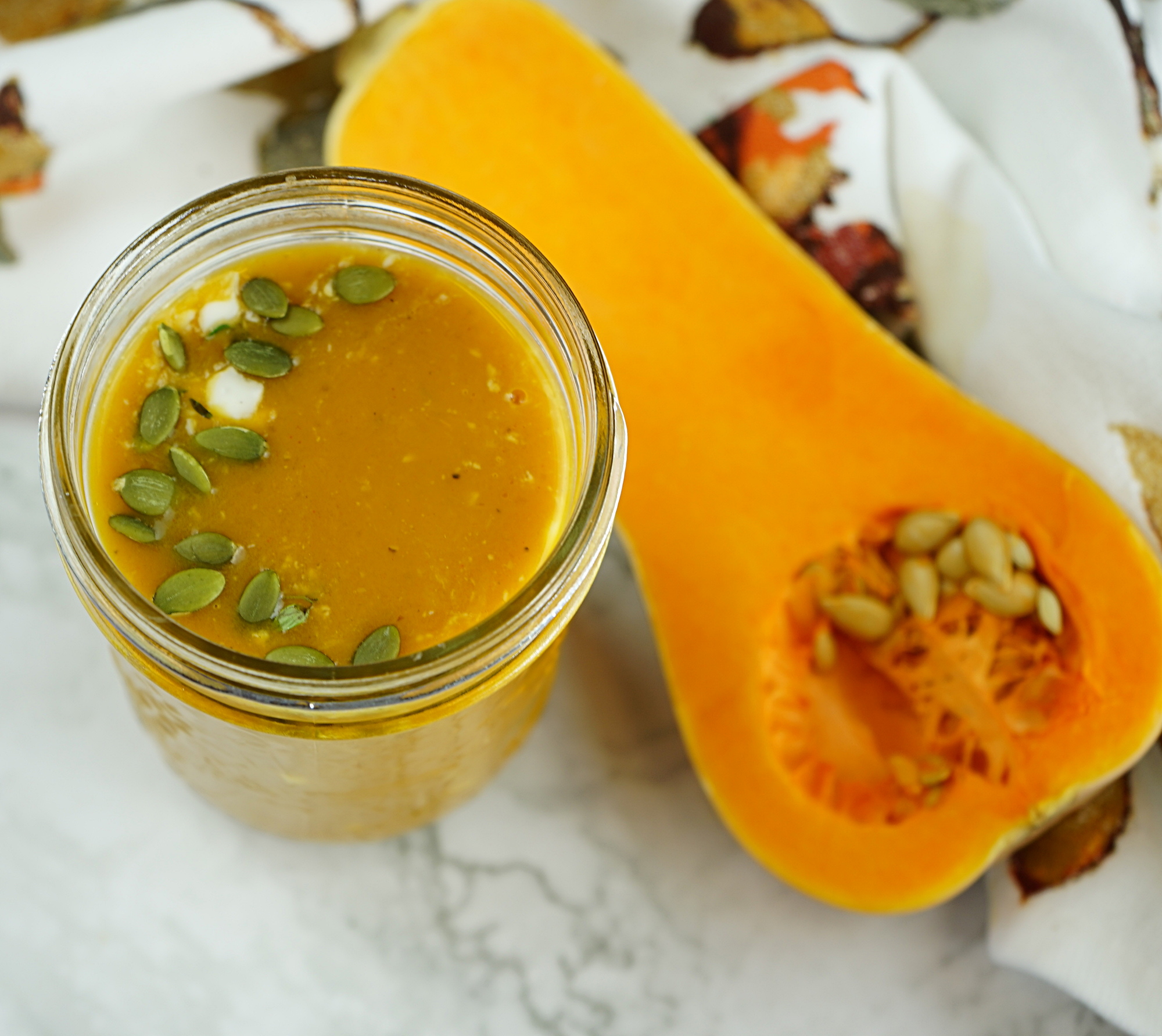 Maple Bacon Butternut Squash Soup in a Jar