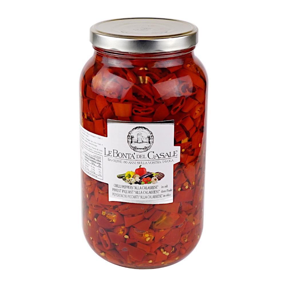 Piments de Calabre tranchés dans l'huile 3.1 L Dispac