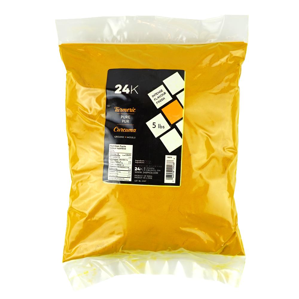 Curcuma moulu 5 lbs 24K 5 livres 24K