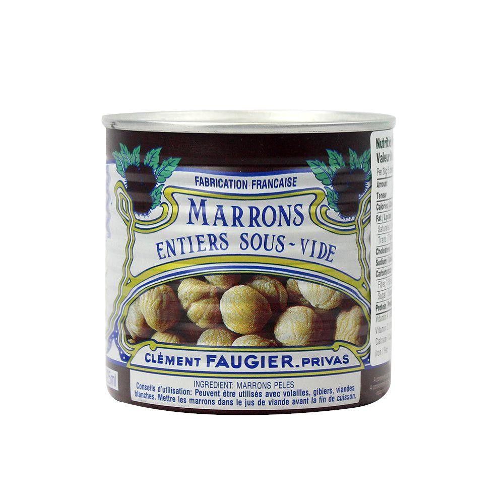 Chestnuts Whole Vacuum Pack Tinned 240 g Faugier
