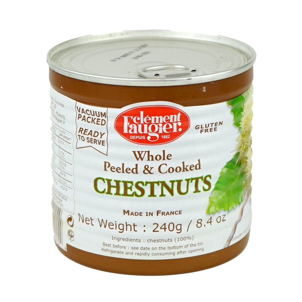 Chestnuts Whole Vacuum Pack Tinned 240 g Faugier