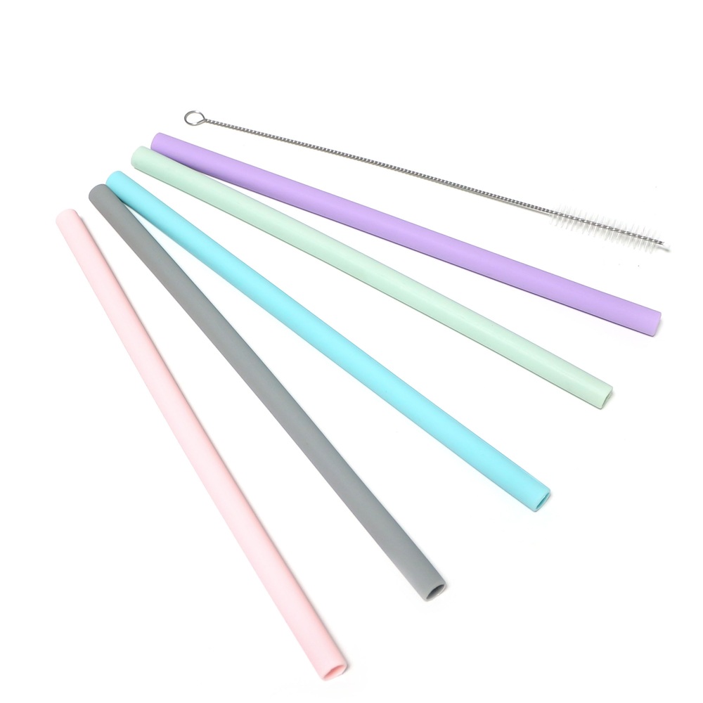 Straw Silicone Assorted Set- 6 pc Artigee
