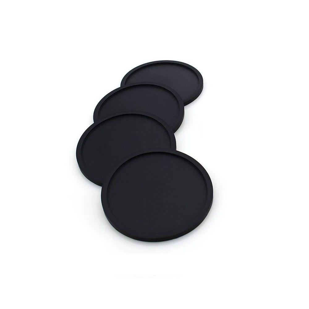 Coaster Silicone Black 8 pc Artigee