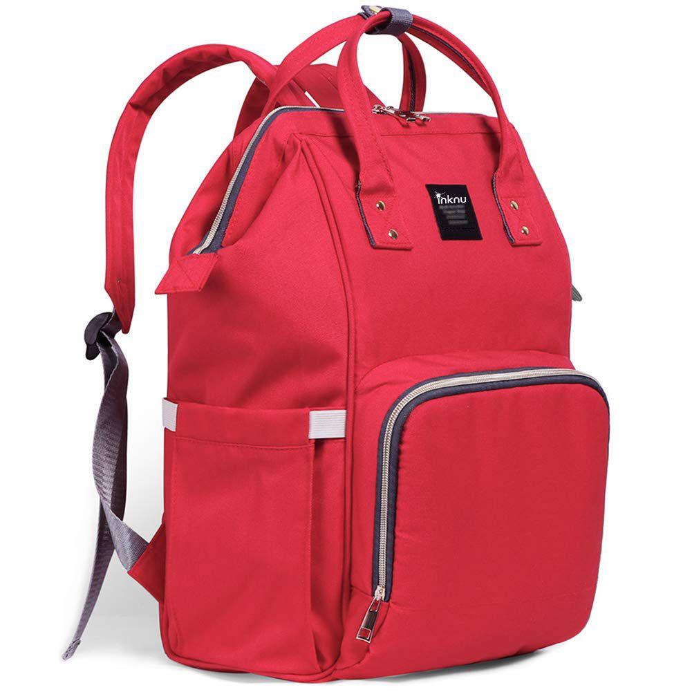 Diaper Waterproof Backpack Red Inknu