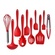 Ustensile en silicone 10 Piece Red Set Artigee