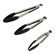 Tongs Silicone  7", 9", 12" Set Black Artigee