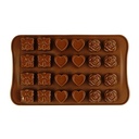 Moule en silicone fleur et coeur et cadeau- 1 ct Artigee