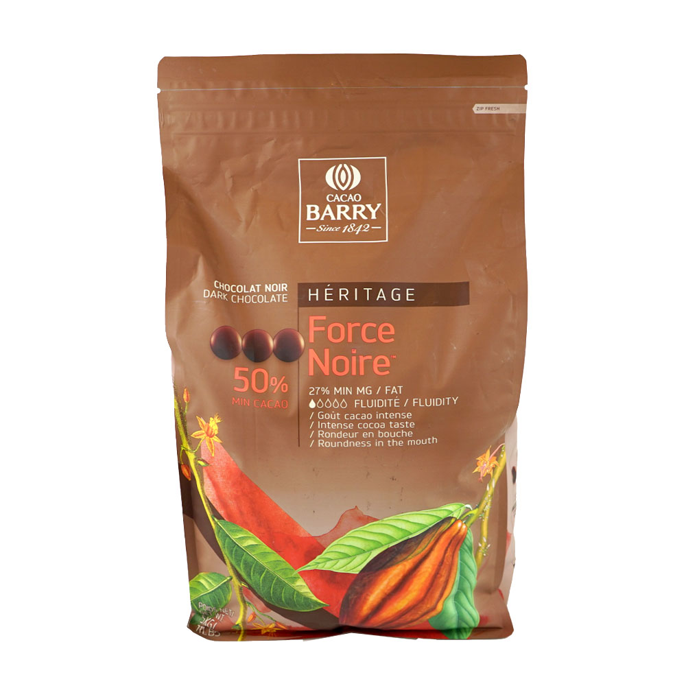 Couverture 50% Chocolat Noir Force Noire - 5 kg Cacao Barry