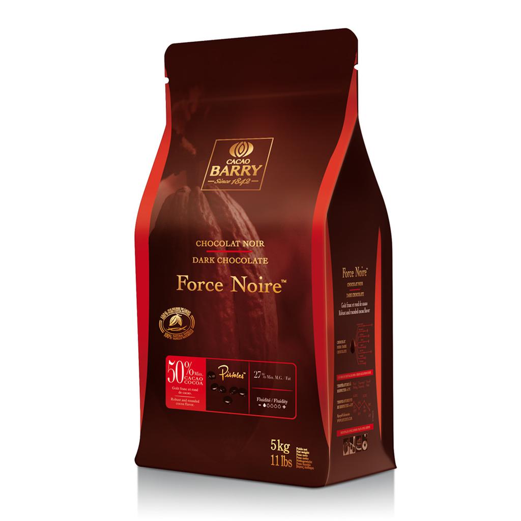 Force Noire 50% Dark Chocolate Couverture - 5 kg Cacao Barry