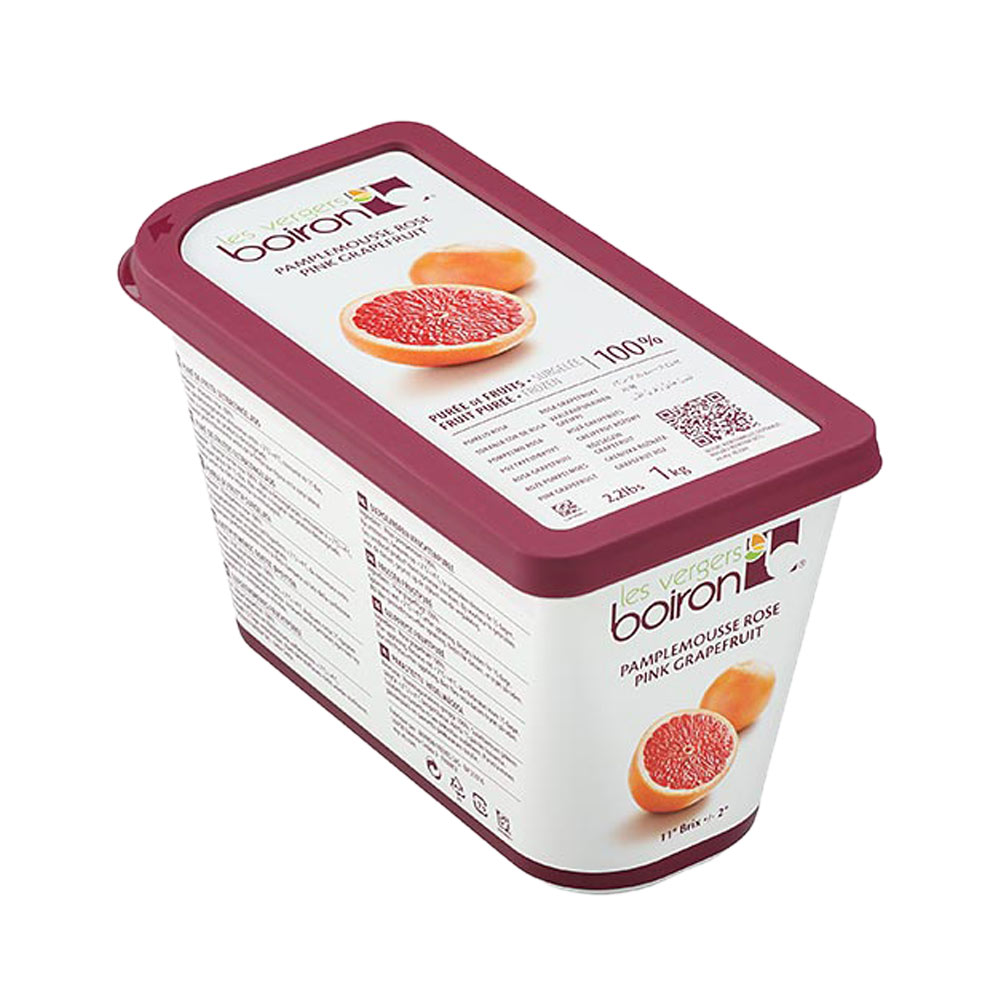 Pink Grapefruit Puree 100% Pure Frozen 6 x 1 kg Boiron