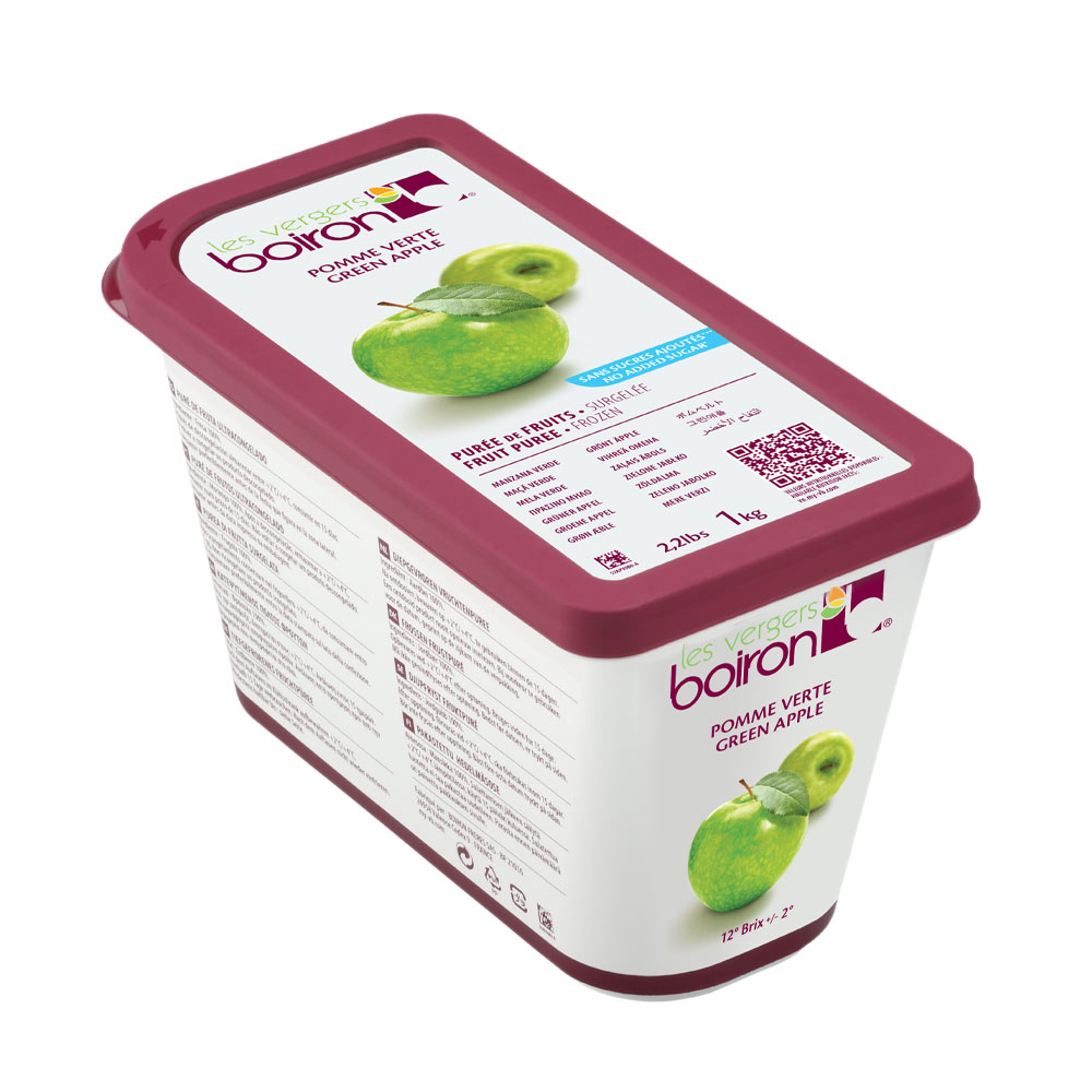 Purée de pomme verte surgelée 6 x 1 kg Boiron