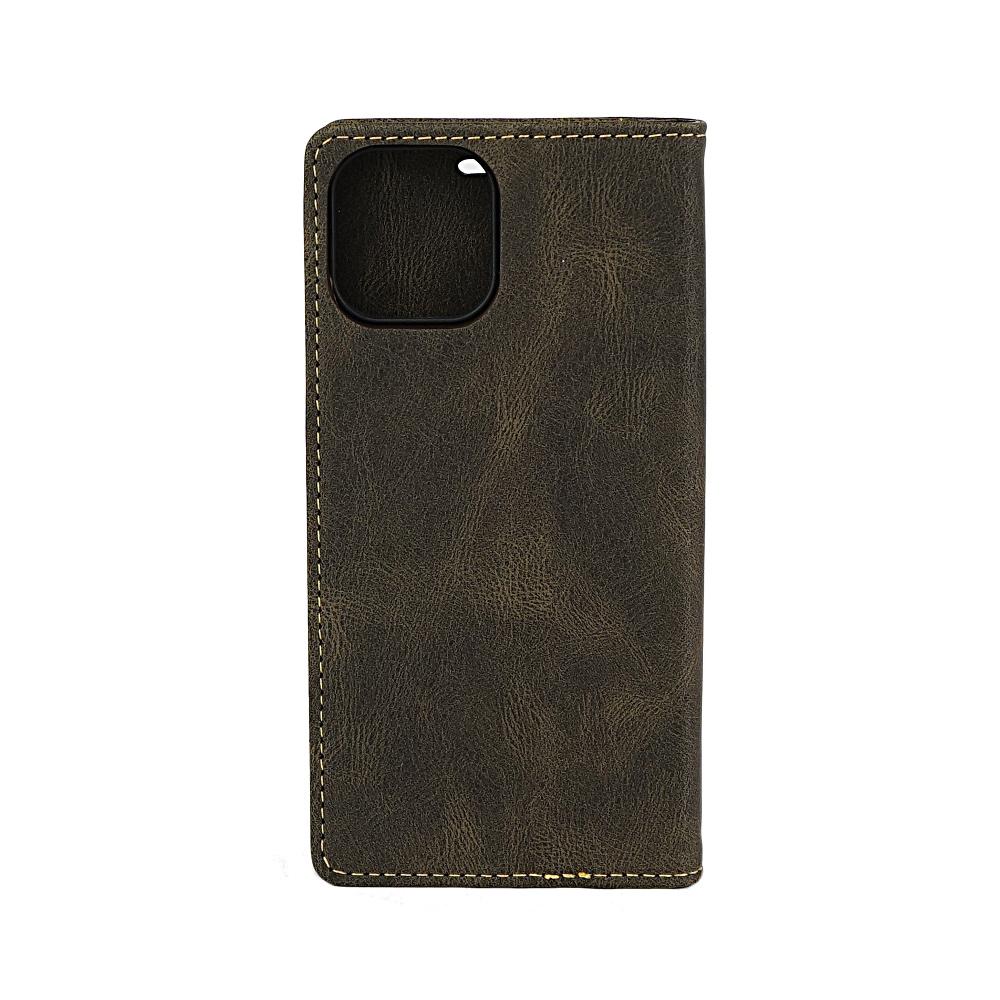 Cuir haut de gamme pour iPhone 12 Case Coffee 1 ct Cananu