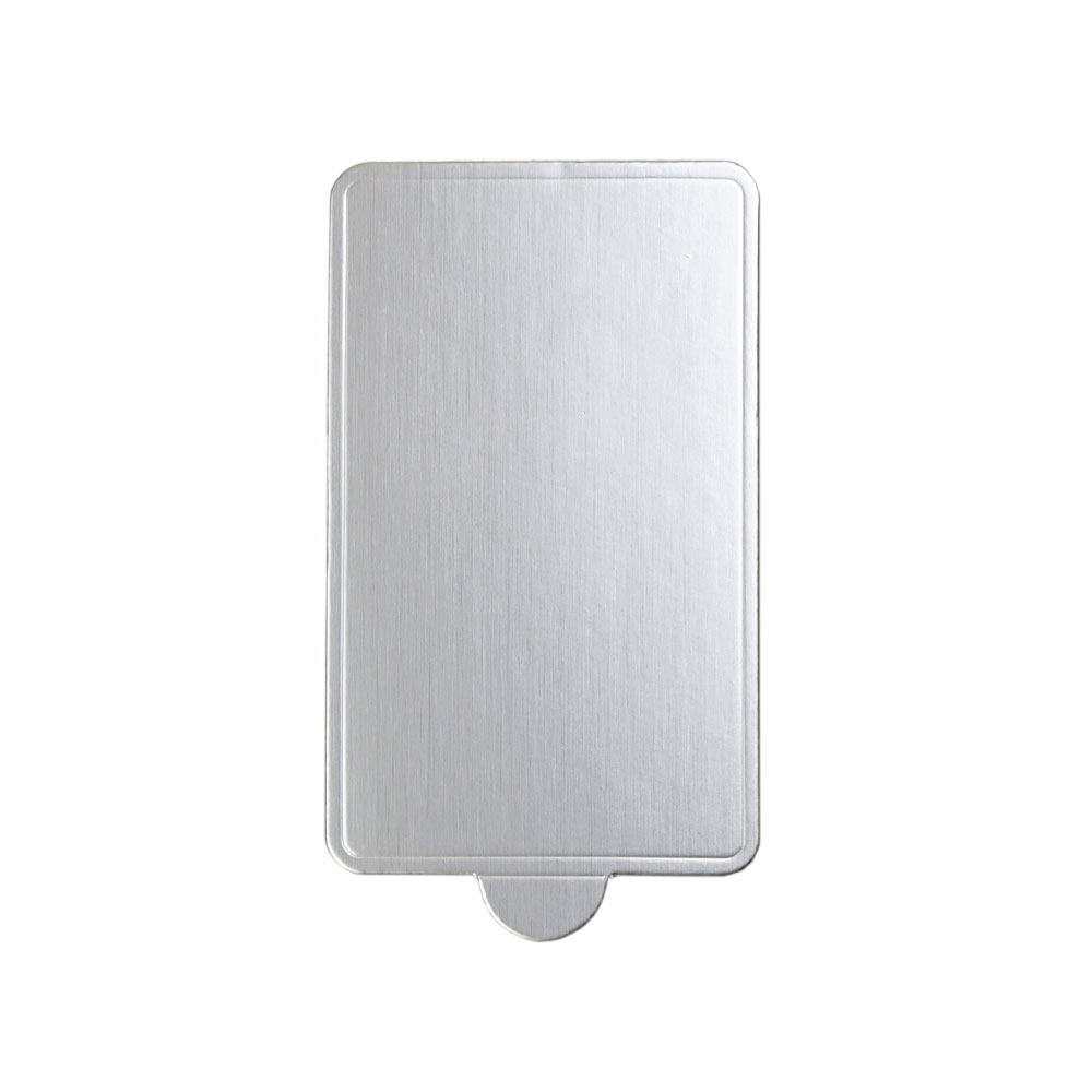 Rectangle Mini Cake Base Board Silver 100x60mm 5000 pc Artigee