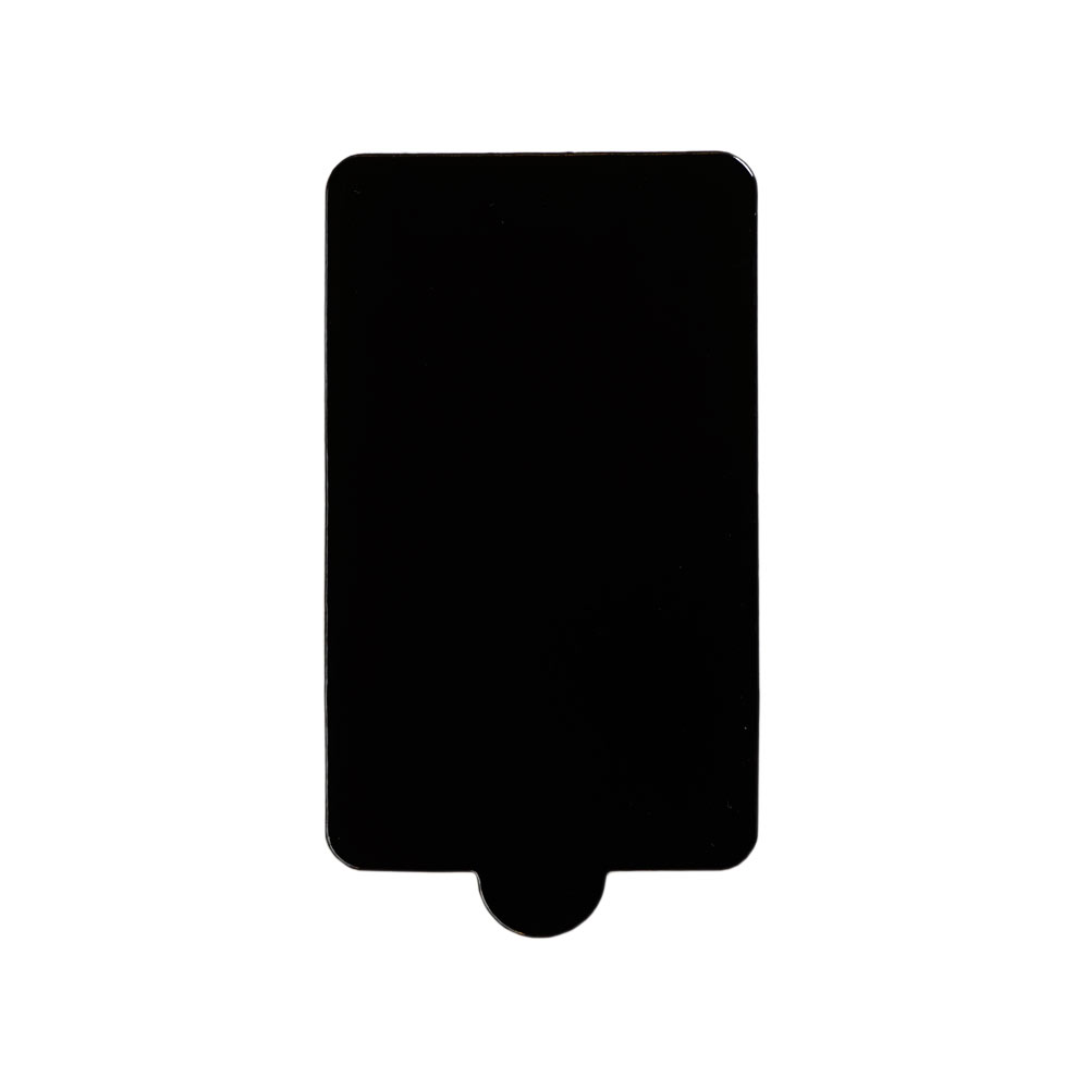 Planche de base rectangulaire pour mini-gâteaux noir 100x60mm 5000 pc Artigee