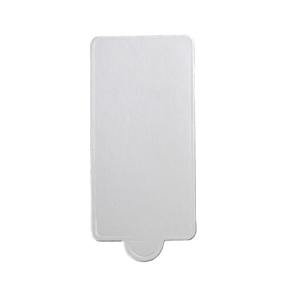 Rectangle Mini Cake Base Board Silver 102x53mm 5000 pc Artigee