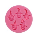 Moule en silicone Citrouilles d'Halloween 5 cavités 5 Cavity- 1 ct Artigee