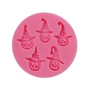 Silicone Mold Halloween Pumpkins 5 Cavity 1 ct Artigee