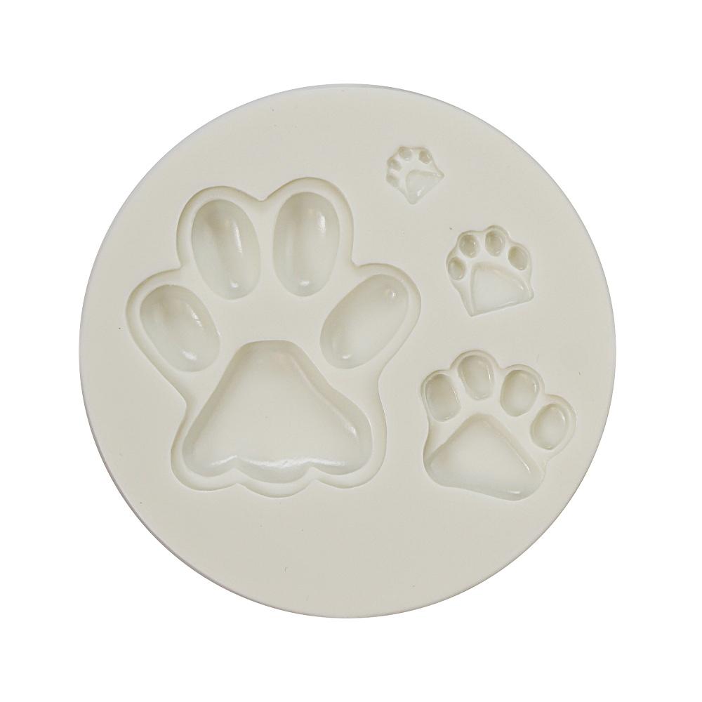 Silicone Mold Paw Print 4 Cavity - 1 ct Artigee