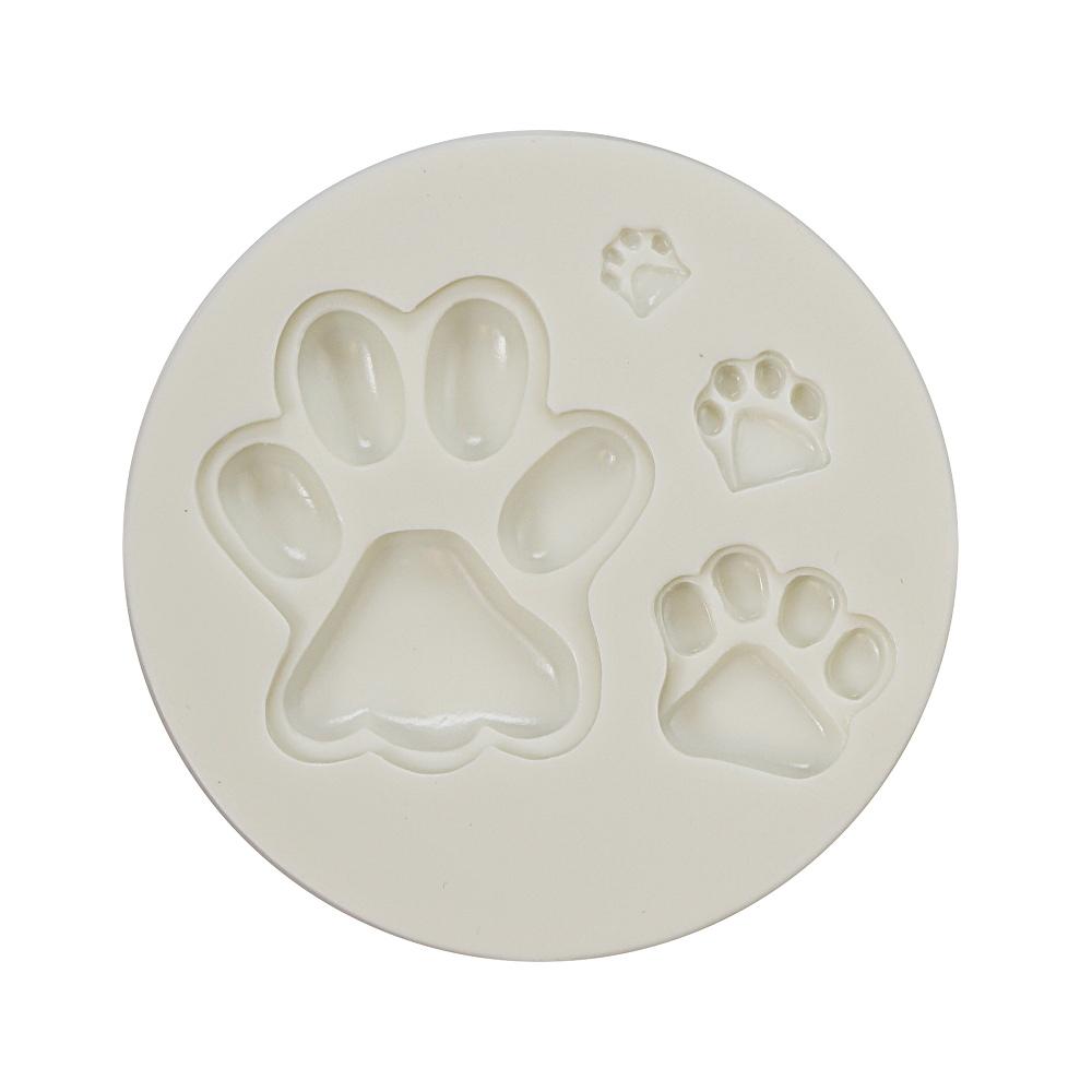 Silicone Mold Paw Print 4 Cavity- 1 ct Artigee