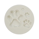 Silicone Mold Paw Print 4 Cavity - 1 ct Artigee