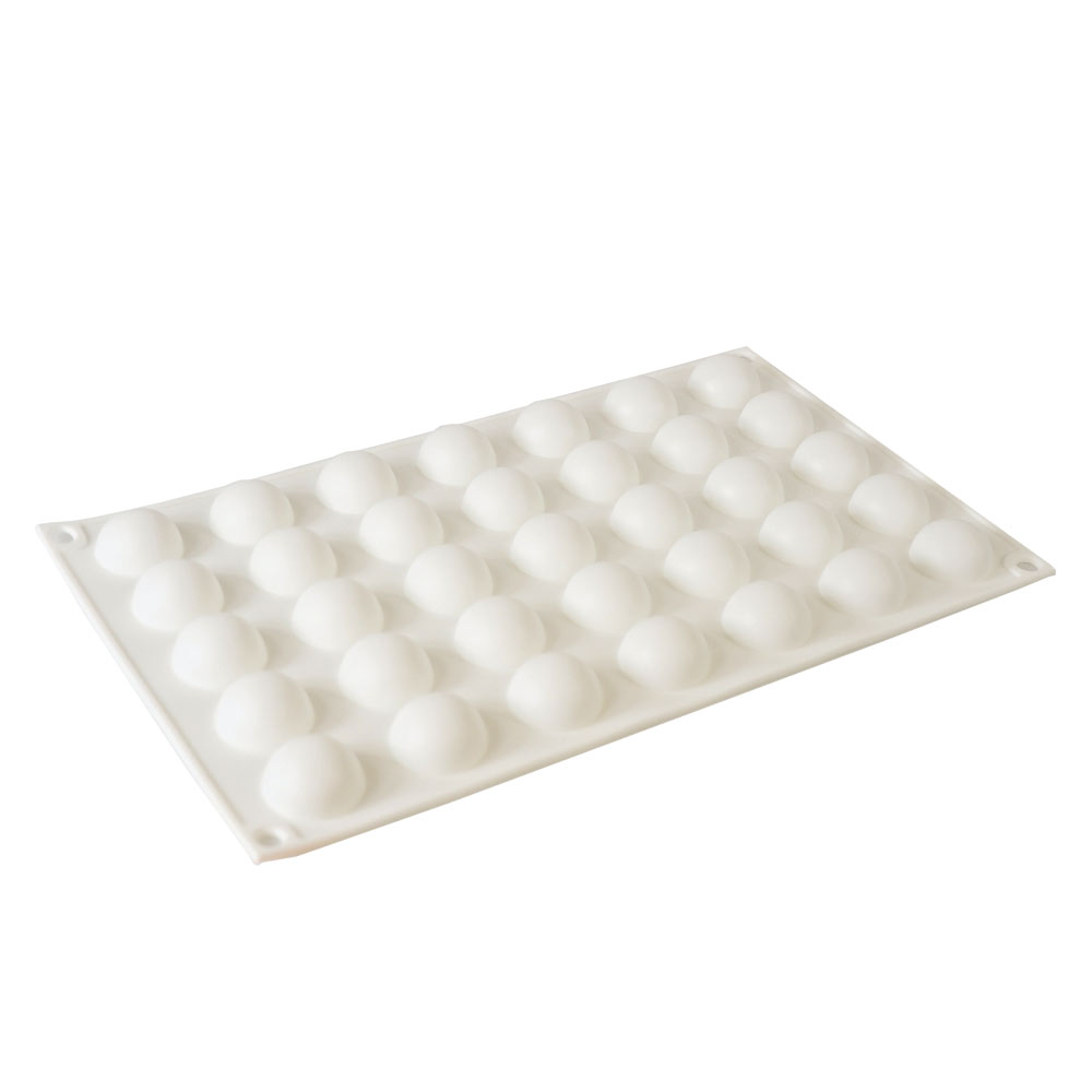 Moule à Mousse Silicone Petite Demi Boule 35 Cavité 1 ct Artigee