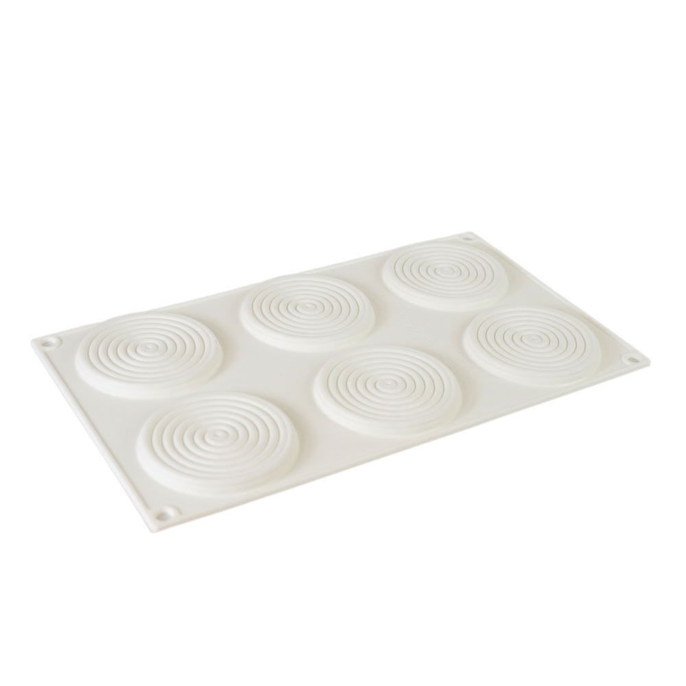 Silicone Mousse Mold Circle Coils 6 Cavity 1 ct Artigee