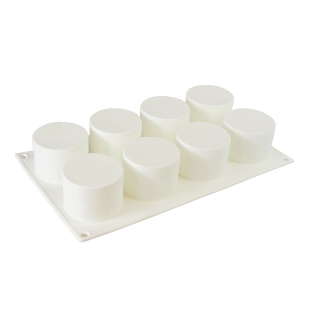 Moule à mousse en silicone cylindre rond 8 cavités 1 ct Artigee