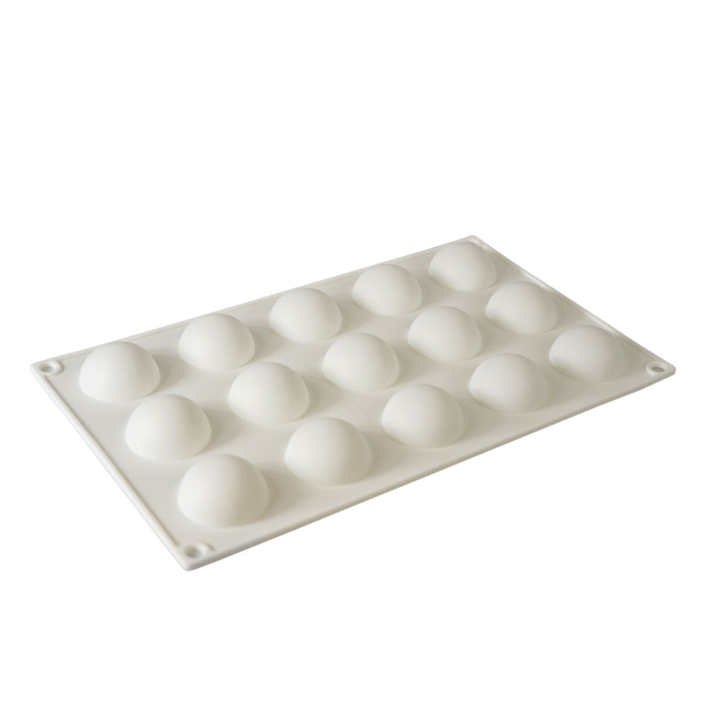 Silicone Mousse Mold Half Ball 15 Cavity 1 ct Artigee