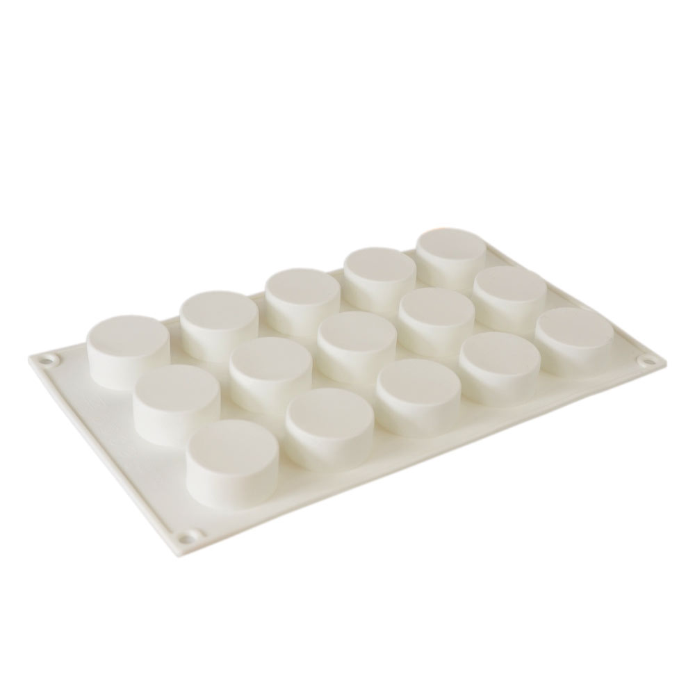 Moule à Mousse Silicone Cylindre Rond 15 Cavités 1 ct Artigee