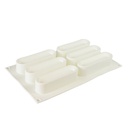 Silicone Mousse Mold Hollow Bar 6 Cavity 1 ct Artigee