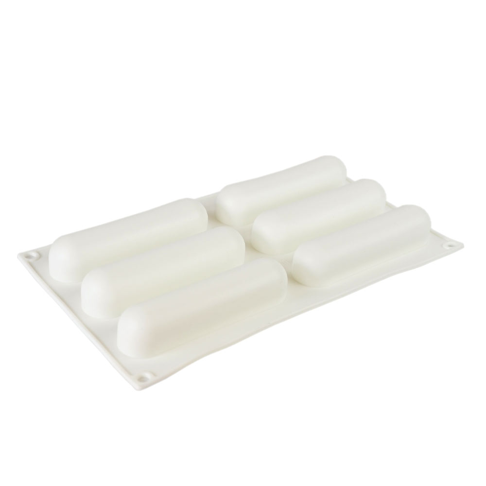 Silicone Mousse Mold Delectovals/Fingers 6 Cavity- 1 ct Artigee