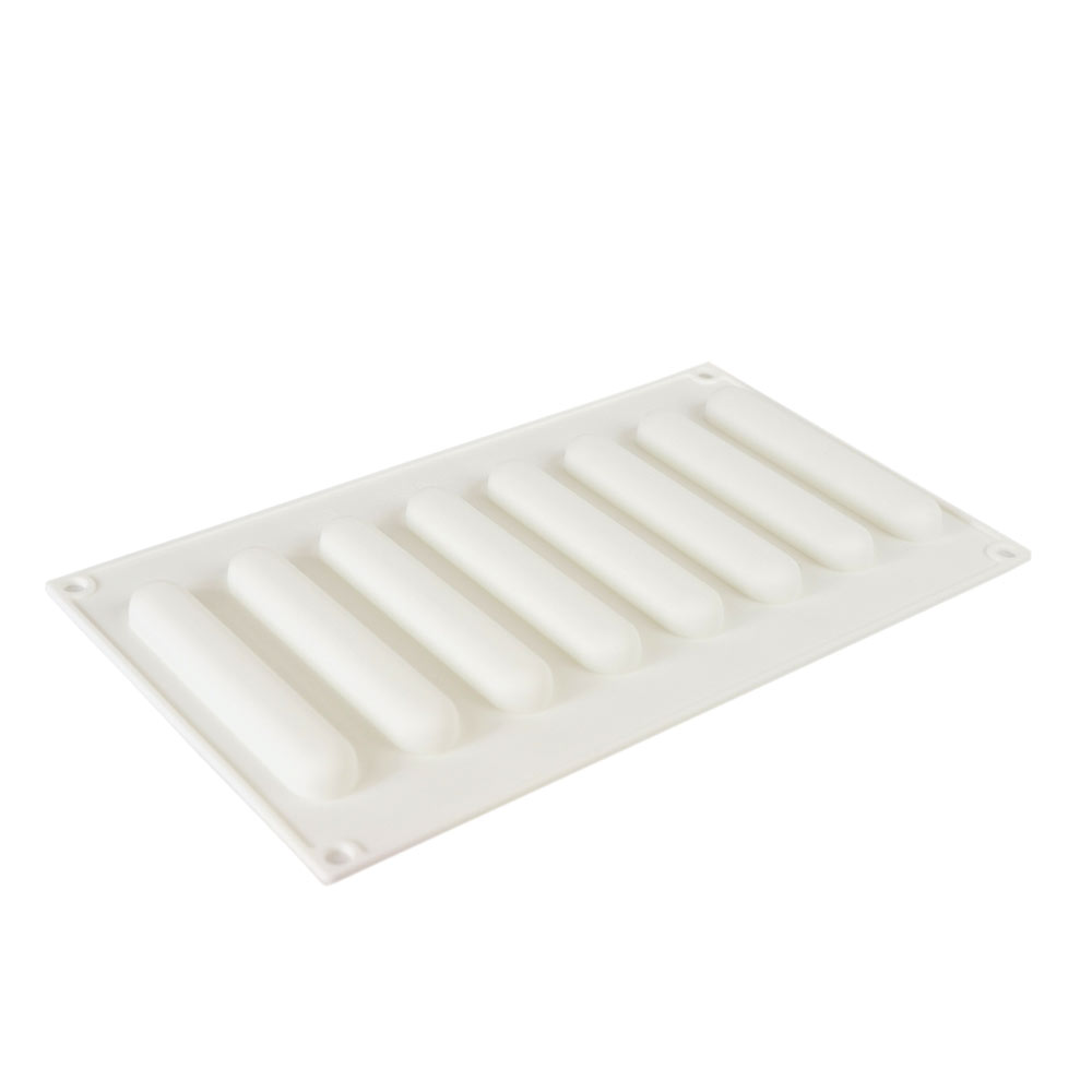 Silicone Mousse Mold Long Oval 8 Cavity 1 ct Artigee