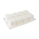 Moule à Mousse Silicone Cube 8 Cavités 1 ct Artigee