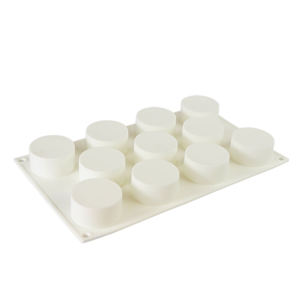 Moule à mousse en silicone cylindre plat 11 cavités 1 ct Artigee