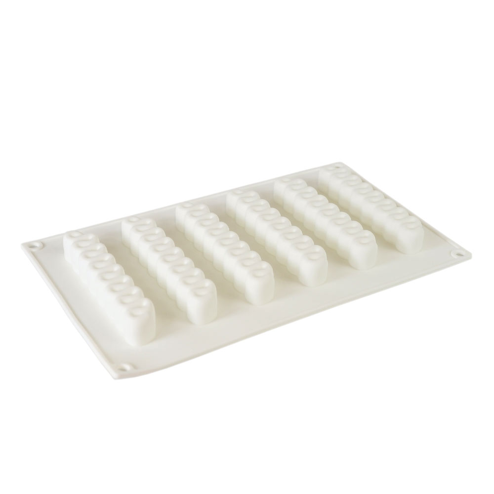 Silicone Mousse Mold Squiggle 6 Cavity 1 ct Artigee