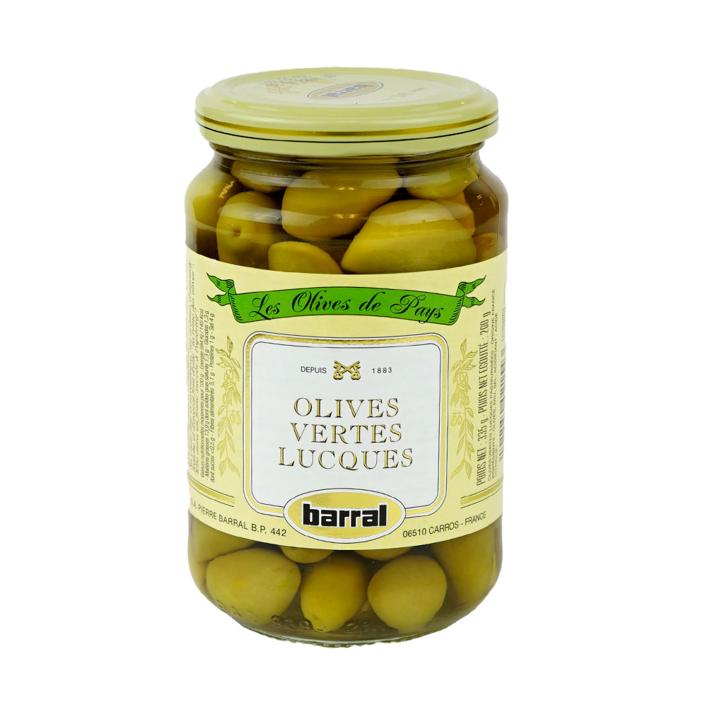 Olives Vertes Lucques 200 g Barral