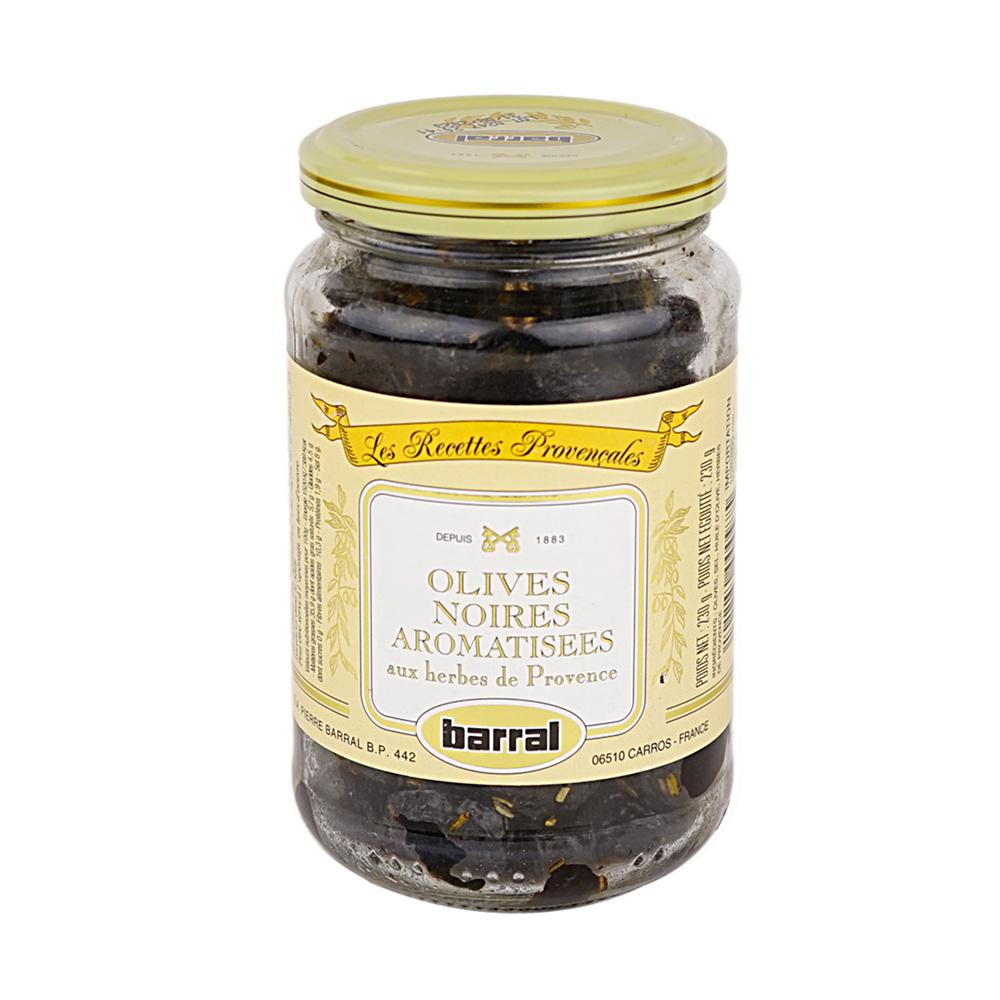 Olives Noires Herbes de Provence 230 g Barral