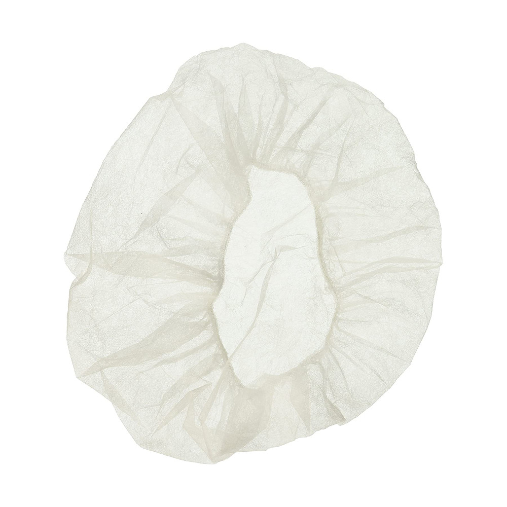 Hairnet Non-Woven Pleated White 21" - 100 pc Artigee