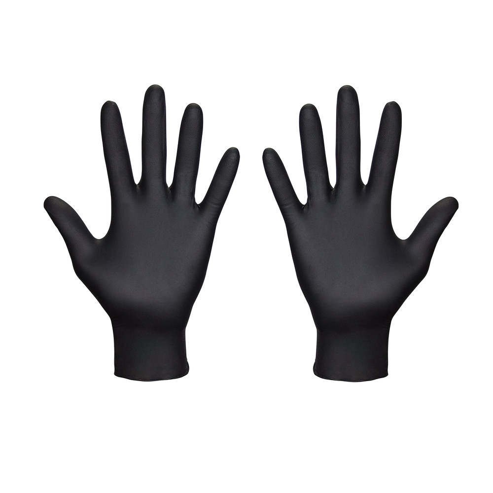 Gants jetables en nitrile 4 mil noirs X-Large 100 ct TouchFlex