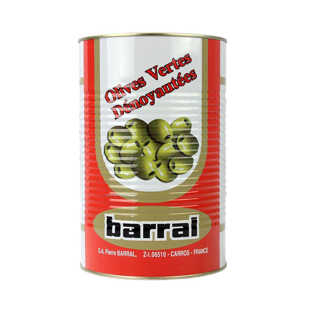 Olive Manzanilla Green Pitted Tin 4.25 L Barral