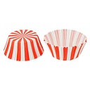 Doublures en papier pour cupcakes Red Stripes 5cm 100pc Artigee