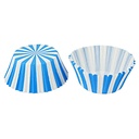 Doublures en papier pour cupcakes Blue Stripes 5cm 100 pc Artigee